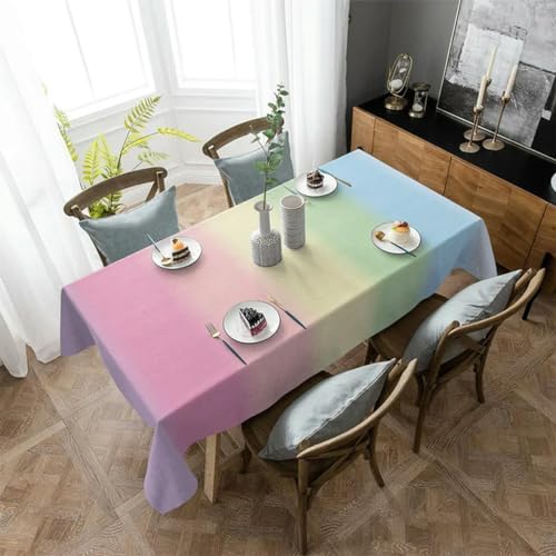 Tischdecke mit Holzmaserung, Party-Dekor, wasserdicht, für Esstisch, runde Tischdecken, Küche, Heimdekoration, 133 x 178 cm von BGPFJK