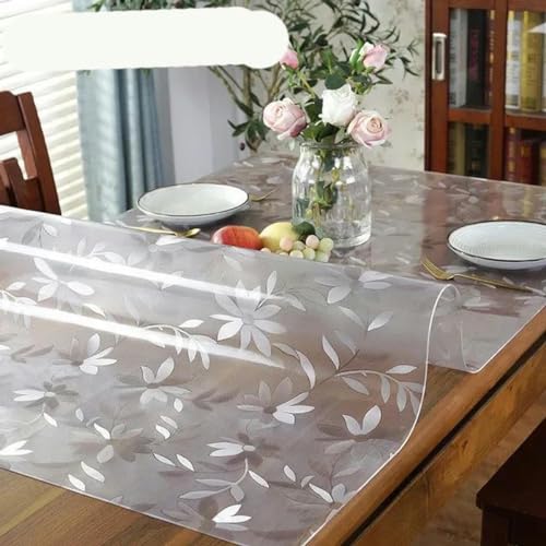 Transparente Tischdecke, 3,0 mm dick, wasserdicht, ölbeständig, hitzebeständig, transparente Esstischmatte, 1 Stück, 1,0 mm, 60 x 300 cm von BGPFJK