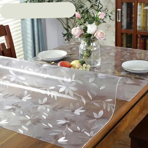 Transparente Tischdecke, 3,0 mm dick, wasserdicht, ölbeständig, hitzebeständig, transparente Esstischmatte, 1 Stück, 2,0 mm, 70 x 110 cm von BGPFJK