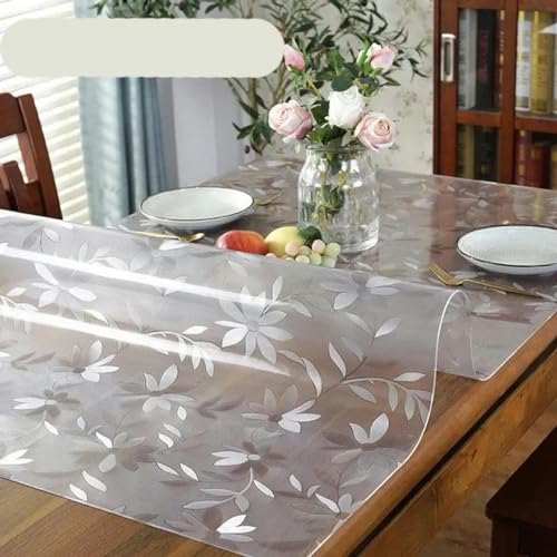 Transparente Tischdecke, 3,0 mm dick, wasserdicht, ölbeständig, hitzebeständig, transparente Esstischmatte, 1 Stück, 3,0 mm, 80 x 120 cm von BGPFJK