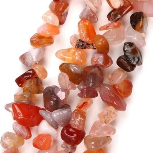 Unregelmäßige Kieselsteinperlen, Amethyste, Tigerauge-Perlen, 3–5–8–12 mm, DIY-Halskette, 40,6 cm, Karneol, 5–8 mm, 40,6 cm von BGPFJK