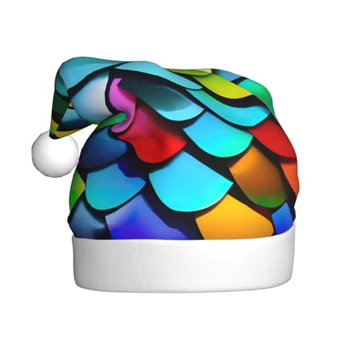 BGSHJVF Bunte Weihnachtshut Regenbogen-Druck Uni Weihnachtsmann-Maus für Erwachsene bequeme Weihnachtshut für Silvester-Party BGSHJVF Bunte Weihnachtshut Regenbogen-Druck Uni Weihnachtsmann-Maus für Erwachsene bequeme Weihnachtshut für Silvester-Party von BGSHJVF