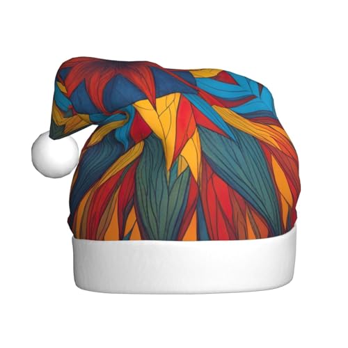 BGSHJVF Bunte Weihnachtshut mit Sternendruck Weihnachtsmann Hut für Erwachsene gemütliche Weihnachtshut für Silvester-Party BGSHJVF Bunte Weihnachtshut mit Sternendruck Weihnachtsmann Hut für Erwachsene gemütliche Weihnachtshut für Silvester-Party von BGSHJVF