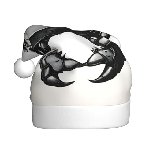 BGSHJVF Cartoon Krabbe gedruckt Weihnachtshut, Uni Erwachsene Weihnachtsmann Hut bequeme Weihnachtsmann für Silvester Party BGSHJVF Cartoon Krabbe gedruckt Weihnachtshut, Uni Erwachsene Weihnachtsmann Hut bequeme Weihnachtsmann für Silvester Party von BGSHJVF