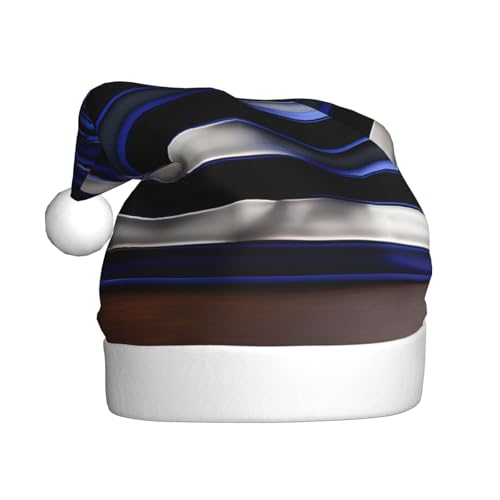 BGSHJVF Feiner blauen Linie Flagge Druck Weihnachtshut, Weihnachtsmann Hut für Erwachsene, Uni, bequeme Weihnachtshut für die Neujahrsfeier BGSHJVF Feiner blauen Linie Flagge Druck Weihnachtshut, Weihnachtsmann Hut für Erwachsene, Uni, bequeme Weihnachtshut für die Neujahrsfeier von BGSHJVF