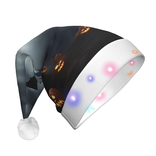 BGSHJVF Halloween fliegende Fledermäuse Druck Weihnachtshut, Weihnachtsmann Urlaub für Erwachsene uni dicke Weihnachtskappe für neue Jahr festliche Party BGSHJVF Halloween fliegende Fledermäuse Druck Weihnachtshut, Weihnachtsmann Urlaub für Erwachsene uni dicke Weihnachtskappe für neue Jahr festliche Party von BGSHJVF