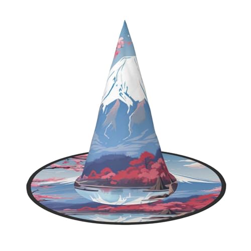 BGSHJVF Japan Montage Fuji Landschaft Druck Halloween Hexe Hut Cosplay Caps Halloween Dekoration Kostüm Zubehör für Halloween Party BGSHJVF Japan Montage Fuji Landschaft Druck Halloween Hexe Hut Cosplay Caps Halloween Dekoration Kostüm Zubehör für Halloween Party von BGSHJVF
