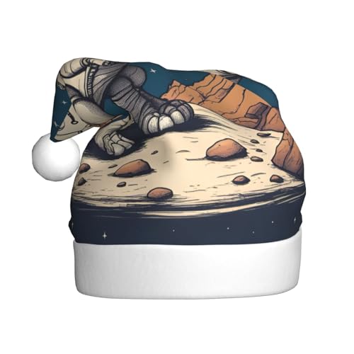 BGSHJVF Lustiger Rocke Dinosaurier Druck Weihnachtshut Weihnachtshut für Erwachsene Uni Bequeme Weihnachtshut für Neujahr Festival Party BGSHJVF Lustiger Rocke Dinosaurier Druck Weihnachtshut Weihnachtshut für Erwachsene Uni Bequeme Weihnachtshut für Neujahr Festival Party von BGSHJVF