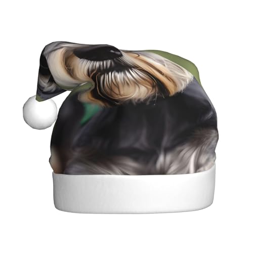 BGSHJVF Nette Schnauzer gedruckt Weihnachtshut, Weihnachtsmann-Hut für Erwachsene, Uni, bequemer Weihnachtshut für Neujahrsfeier BGSHJVF Nette Schnauzer gedruckt Weihnachtshut, Weihnachtsmann-Hut für Erwachsene, Uni, bequemer Weihnachtshut für Neujahrsfeier von BGSHJVF