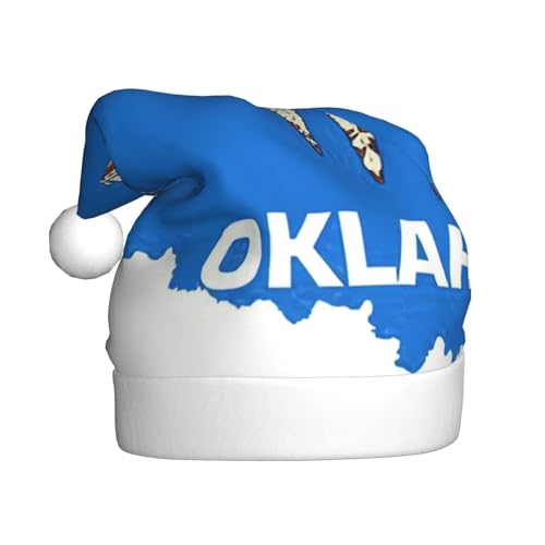 BGSHJVF Oklahoma Staatsflagge Karte Druck Weihnachtshut, Weihnachtsmann Urlaub für Erwachsene uni bequeme Weihnachtshut für neue Jahr festliche Party BGSHJVF Oklahoma Staatsflagge Karte Druck Weihnachtshut, Weihnachtsmann Urlaub für Erwachsene uni bequeme Weihnachtshut für neue Jahr festliche Party von BGSHJVF