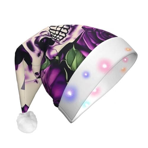 BGSHJVF Rosa lila Totenkopf Kreuz Erwachsene Uni Weihnachtshut Silvester Party dicken Weihnachtshut BGSHJVF Rosa lila Totenkopf Kreuz Erwachsene Uni Weihnachtshut Silvester Party dicken Weihnachtshut von BGSHJVF