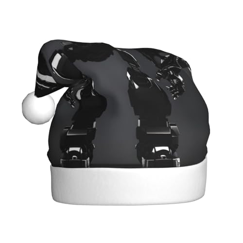 BGSHJVF Schwarzer Weihnachtshut mit Roboterdruck, Weihnachtsmann-Hut für Erwachsene, bequeme Weihnachtshut für Neujahrsfeier BGSHJVF Schwarzer Weihnachtshut mit Roboterdruck, Weihnachtsmann-Hut für Erwachsene, bequeme Weihnachtshut für Neujahrsfeier von BGSHJVF