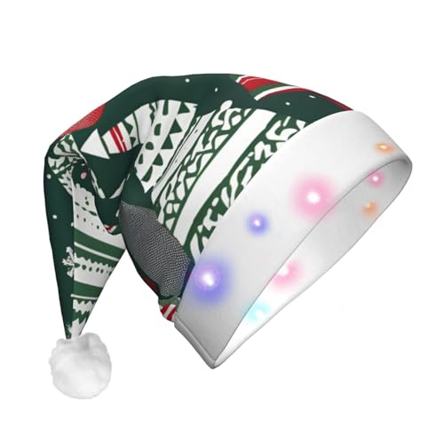 BGSHJVF Weihnachtsbaum Druck Weihnachtshut, Weihnachtsmannschaft Urlaub für Erwachsene uni dicke Weihnachtskappe für Neujahr festliche Party BGSHJVF Weihnachtsbaum Druck Weihnachtshut, Weihnachtsmannschaft Urlaub für Erwachsene uni dicke Weihnachtskappe für Neujahr festliche Party von BGSHJVF