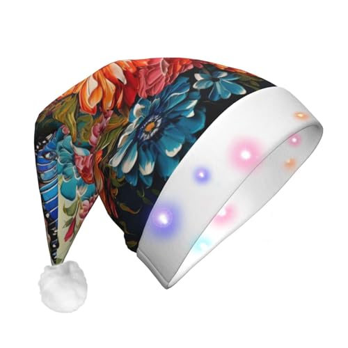 BGSHJVF Weihnachtshut mit Blumen und Schmetterlingsdruck, Weihnachtsmann-Maus Urlaub für Erwachsene uni dicke Weihnachtskappe für Neujahr festliche Party BGSHJVF Weihnachtshut mit Blumen und Schmetterlingsdruck, Weihnachtsmann-Maus Urlaub für Erwachsene uni dicke Weihnachtskappe für Neujahr festliche Party von BGSHJVF