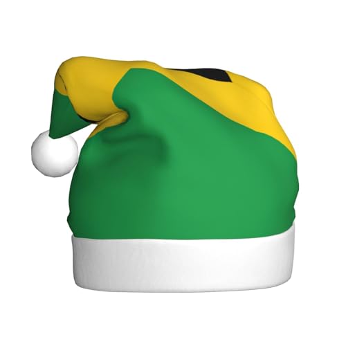 BGSHJVF Weihnachtskappe mit jamaikanischen Flaggendruck Weihnachtsmann Hut für Erwachsene Uni bequeme Weihnachtshut für Silvester-Party BGSHJVF Weihnachtskappe mit jamaikanischen Flaggendruck Weihnachtsmann Hut für Erwachsene Uni bequeme Weihnachtshut für Silvester-Party von BGSHJVF