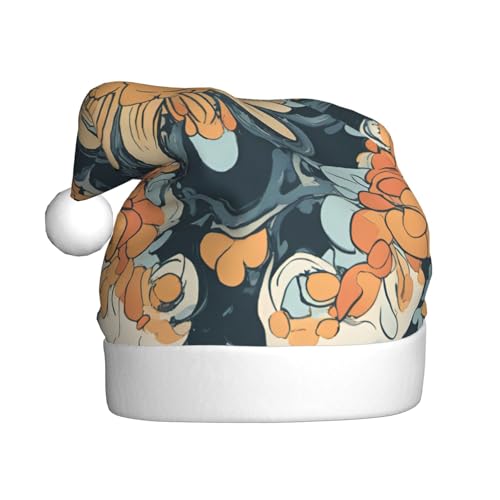 BGSHJVF Weihnachtsmütze mit Blumendruck, Weihnachtsmannmütze, Urlaub für Erwachsene, Uni, bequeme Weihnachtsmütze für Neujahr, festliche Party BGSHJVF Weihnachtsmütze mit Blumendruck, Weihnachtsmannmütze, Urlaub für Erwachsene, Uni, bequeme Weihnachtsmütze für Neujahr, festliche Party von BGSHJVF