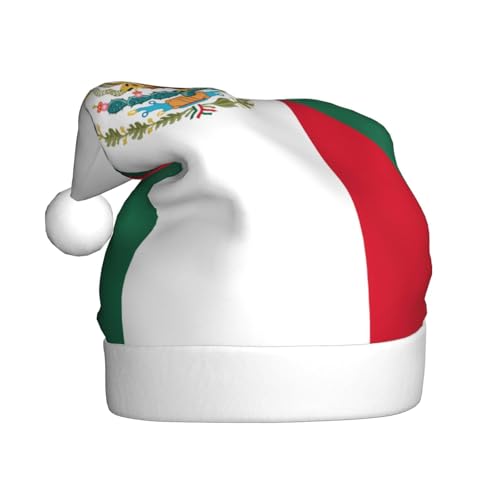 BGSHJVF Weihnachtsmütze mit Mexiko-Flagge, Weihnachtsmannmütze, Urlaub für Erwachsene, Uni, bequeme Weihnachtsmütze für Neujahr, festliche Party BGSHJVF Weihnachtsmütze mit Mexiko-Flagge, Weihnachtsmannmütze, Urlaub für Erwachsene, Uni, bequeme Weihnachtsmütze für Neujahr, festliche Party von BGSHJVF