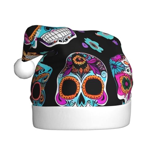 BGSHJVF Weihnachtsmütze mit Totenkopf-Aufdruck, Weihnachtsmannmütze, Urlaub für Erwachsene, Uni, bequeme Weihnachtsmütze für Neujahr, festliche Party BGSHJVF Weihnachtsmütze mit Totenkopf-Aufdruck, Weihnachtsmannmütze, Urlaub für Erwachsene, Uni, bequeme Weihnachtsmütze für Neujahr, festliche Party von BGSHJVF