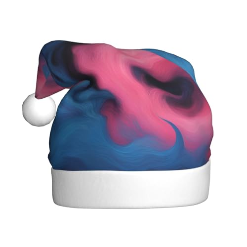 BGSHJVF Weihnachtsmütze mit blauem und pinkem Feuerdruck, Weihnachtsmannmütze, Urlaub für Erwachsene, Uni, bequeme Weihnachtsmütze für Neujahrsparty BGSHJVF Weihnachtsmütze mit blauem und pinkem Feuerdruck, Weihnachtsmannmütze, Urlaub für Erwachsene, Uni, bequeme Weihnachtsmütze für Neujahrsparty von BGSHJVF