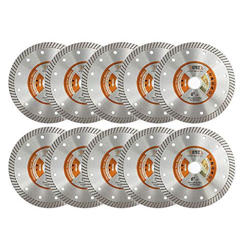 BGTEC 10 Stücke 150mm Diamant heißgepresste superdünne Diamant-Turboklinge für Keramikfliesen Granitstein BGTEC 10 Stücke 150mm Diamant heißgepresste superdünne Diamant-Turboklinge für Keramikfliesen Granitstein von BGTEC