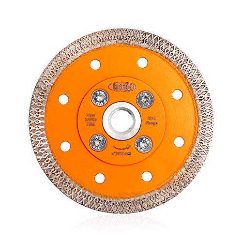 BGTEC 105MM X Mesh Turbo Diamantklingen-Trennscheibe mit Flansch M14 für Fliesen Keramik Porzellan Marmor von BGTEC
