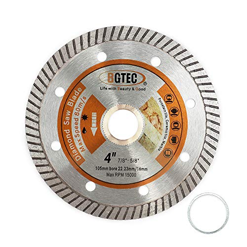 BGTEC 105mm Diamant heißgepresste superdünne Diamant-Turboklinge für Keramikfliesen Granitstein von BGTEC
