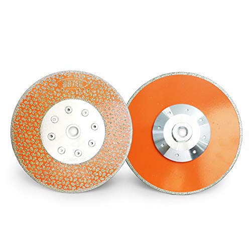 BGTEC 180mm 2 in 1 Diamantklinge zum Schneiden und Schleifen von Granitmarmor Einseitig beschichteter M14-Flansch aus Kunststein 2 Stück BGTEC 180mm 2 in 1 Diamantklinge zum Schneiden und Schleifen von Granitmarmor Einseitig beschichteter M14-Flansch aus Kunststein 2 Stück von BGTEC