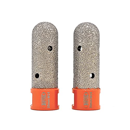 BGTEC Diamant Fingerfräser Durchmesser 2 Stück 20mm M14 Gewinde vakuumgelöteter Diamantfräser Vergrößern und formen runde Fase Vorhandene Löcher für Fliesenstein Porzellan Hart Ceranuc Marmor Granit BGTEC Diamant Fingerfräser Durchmesser 2 Stück 20mm M14 Gewinde vakuumgelöteter Diamantfräser Vergrößern und formen runde Fase Vorhandene Löcher für Fliesenstein Porzellan Hart Ceranuc Marmor Granit von BGTEC