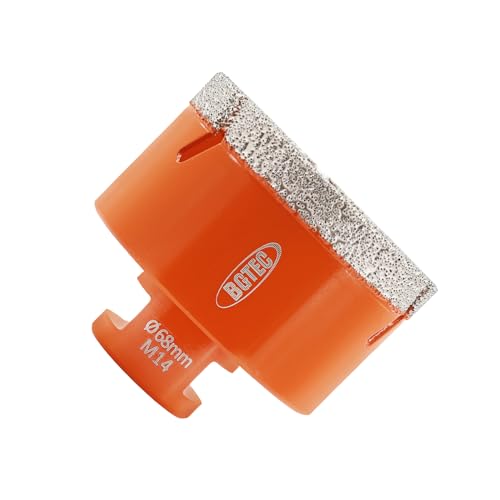 BGTEC Diamant Fliesenbohrer 68mm - Trockenbohrer Diamantbohrer Lochsäge für Fliesen Porzellan Keramik Marmor Granit Bohrungen, für M14 Winkelschleifer BGTEC Diamant Fliesenbohrer 68mm - Trockenbohrer Diamantbohrer Lochsäge für Fliesen Porzellan Keramik Marmor Granit Bohrungen, für M14 Winkelschleifer von BGTEC