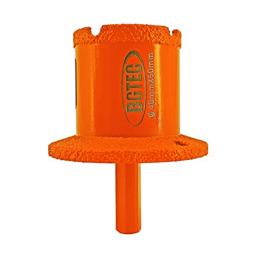 BGTEC Diamant-Kernbohrer, Durchmesser 40 x 60 mm, Dreiecksschaft Waschbeckenöffner für Porzellan Marmor Keramik Fliesen Granit Stein BGTEC Diamant-Kernbohrer, Durchmesser 40 x 60 mm, Dreiecksschaft Waschbeckenöffner für Porzellan Marmor Keramik Fliesen Granit Stein von BGTEC