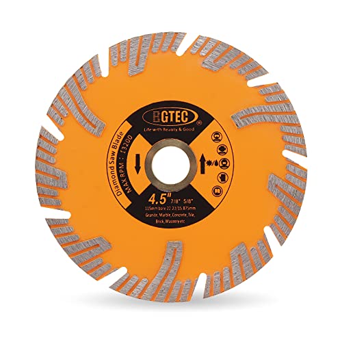 Diamant Trennscheiben für Granit 115 mm – BGTEC Diamantscheibe Diamanttrennscheibe Laube 22mm-16mm zum Schneiden und Schleifen von Keramikfliesen Porzellan Beton Marmor von BGTEC