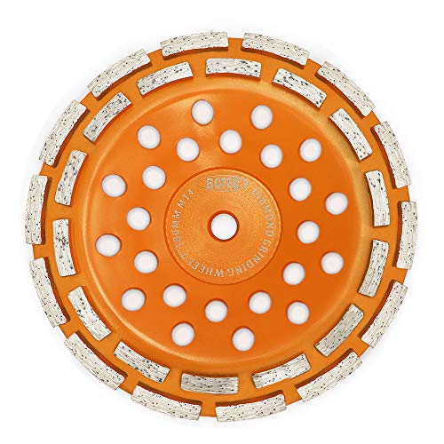 BGTEC Diamant Schleifscheibe 180mm für M14 Winkelschleifer - Diamant Schleiftopf für Stein, Beton, Fliesenkleber, Granit, Mauerwerk - Professional Schleifteller BGTEC Diamant Schleifscheibe 180mm für M14 Winkelschleifer - Diamant Schleiftopf für Stein, Beton, Fliesenkleber, Granit, Mauerwerk - Professional Schleifteller von BGTEC
