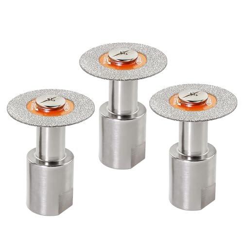 BGTEC Diamant Trennscheibe für Glas - 3 Stück 30MM Glasschneidscheibe mit M14 Gewindeflansch für Glas Jade Kristall Weinflasche Fliese BGTEC Diamant Trennscheibe für Glas - 3 Stück 30MM Glasschneidscheibe mit M14 Gewindeflansch für Glas Jade Kristall Weinflasche Fliese von BGTEC