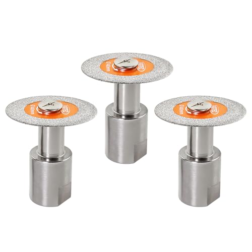 BGTEC Diamant Trennscheibe für Glas - 3 Stück 40MM Glasschneidscheibe mit M14 Gewindeflansch für Glas Jade Kristall Weinflasche Fliese von BGTEC