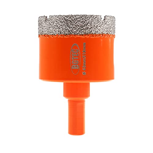 BGTEC Trockendiamant-Kernbohrer, 43 mm vakuumgelötete Lochsäge mit dreieckigem Schaft für Porzellanfliesen, Keramik, Granit, Marmormauerwerk BGTEC Trockendiamant-Kernbohrer, 43 mm vakuumgelötete Lochsäge mit dreieckigem Schaft für Porzellanfliesen, Keramik, Granit, Marmormauerwerk von BGTEC