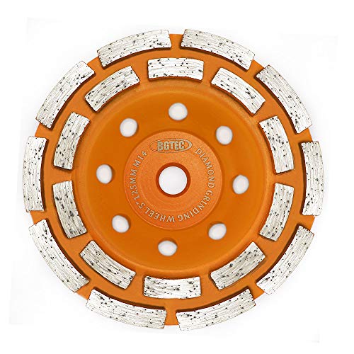 BGTEC Diamant Schleifscheibe 125mm für M14 Winkelschleifer - Diamant Schleiftopf für Stein, Beton, Fliesenkleber, Granit, Mauerwerk - Professional Schleifteller BGTEC Diamant Schleifscheibe 125mm für M14 Winkelschleifer - Diamant Schleiftopf für Stein, Beton, Fliesenkleber, Granit, Mauerwerk - Professional Schleifteller von BGTEC