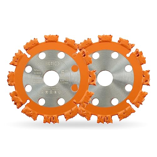 Holztrennscheibe 5"/125 mm - BGTEC Hartmetallsägeblatt für Baumwurzel, Stamm, Holz, Hartgummi, Kunststoff, 2 Stück von BGTEC