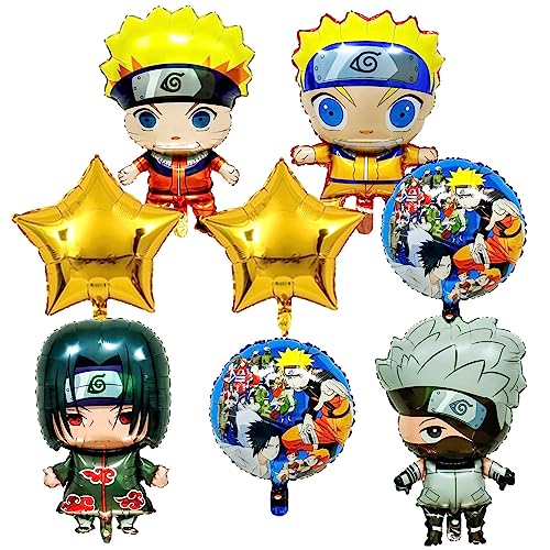 8 Stück Naruto Folienballon, Naruto Luftballons Geburtstag, Naruto Ballon Geburtstagsdekoration, Naruto Party Balloons Naruto Geburtstag Party Dekoration für Jungen Mädchen von BGTLJKD
