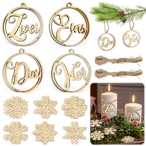 BGTLJKD Adventskranz 1-4, Zahlen Holz für Kerzen, Adventszahlen Deko, Holzanhänger Advent Dekorationen, für Nummern, Schriftzug für Advent Kerzen Deko BGTLJKD Adventskranz 1-4, Zahlen Holz für Kerzen, Adventszahlen Deko, Holzanhänger Advent Dekorationen, für Nummern, Schriftzug für Advent Kerzen Deko von BGTLJKD