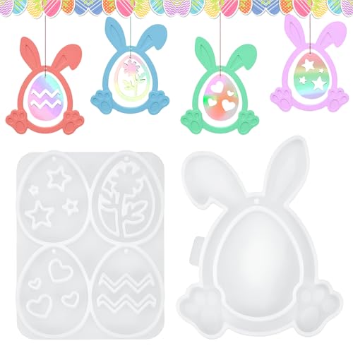 Silikonformen Gießformen Ostern Anhänger, 5 Stück Ostern Silikonformen, Gießformen Anhänger Ostern, Ostern Hase Ostereier DIY Silikon, Silikonform Ostereier für Bastelarbeiten, Gips, Kerzen Silikonformen Gießformen Ostern Anhänger, 5 Stück Ostern Silikonformen, Gießformen Anhänger Ostern, Ostern Hase Ostereier DIY Silikon, Silikonform Ostereier für Bastelarbeiten, Gips, Kerzen von BGTLJKD