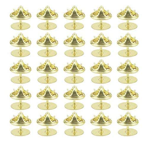 BGTXINGI 100Pcs 11mm Schmetterling Pin Backs mit 100Pcs 10mm Krawattennadeln Silber Pins für Schmuck Machen und Handwerk (Gloden) von BGTXINGI