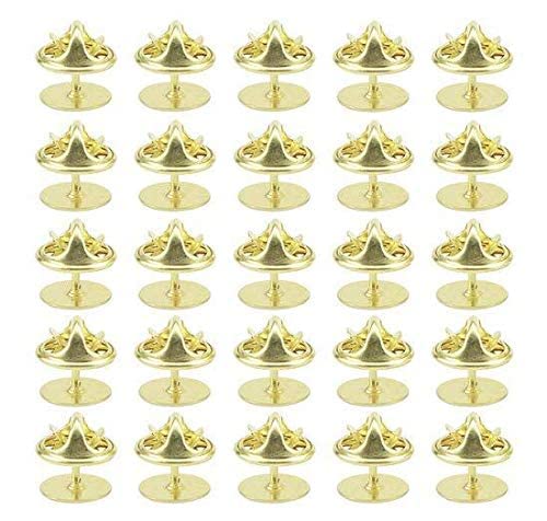 BGTXINGI 100Pcs 11mm Schmetterling Pin Backs mit 100Pcs 10mm Krawattennadeln Silber Pins für Schmuck Machen und Handwerk (Gloden) von BGTXINGI
