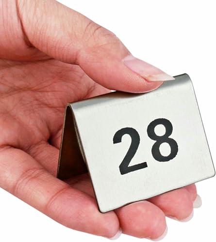 Doppelseitige Tischnummern, Tischnummernkarten aus Metall, dreieckige Tischschilder aus Edelstahl, Tischnummernschild für Restaurant, Café, Bar Doppelseitige Tischnummern, Tischnummernkarten aus Metall, dreieckige Tischschilder aus Edelstahl, Tischnummernschild für Restaurant, Café, Bar von BGVYFXEZ