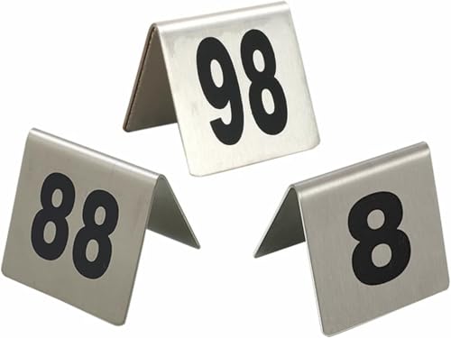 Tischnummern aus Edelstahl, Tischnummernkartenschilder für Restaurants, doppelseitiges digitales Schild, für Hochzeitsempfänge Tischnummern aus Edelstahl, Tischnummernkartenschilder für Restaurants, doppelseitiges digitales Schild, für Hochzeitsempfänge von BGVYFXEZ
