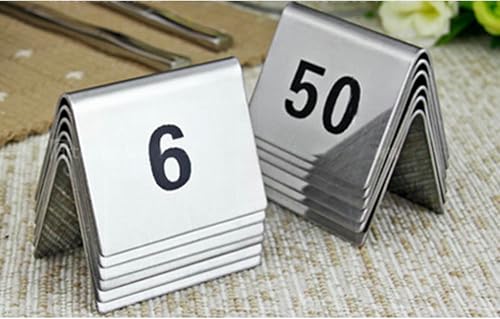 Tischschilder, stapelbare Tischnummernkarten im Metallzeltstil für Restaurants, Cafés, Bars, Hochzeiten, Empfänge Tischschilder, stapelbare Tischnummernkarten im Metallzeltstil für Restaurants, Cafés, Bars, Hochzeiten, Empfänge von BGVYFXEZ