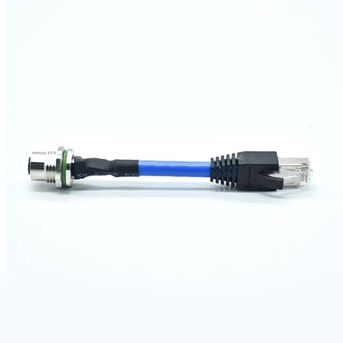 IP67-Abschirmung, abgeschirmter Feldsensor-Kabelanschluss, Cat6 RJ45-Stecker auf M12 8-poliges X-Codierungskartenende, Feste Klemmen, Industriekamera von BGWKIMXEP