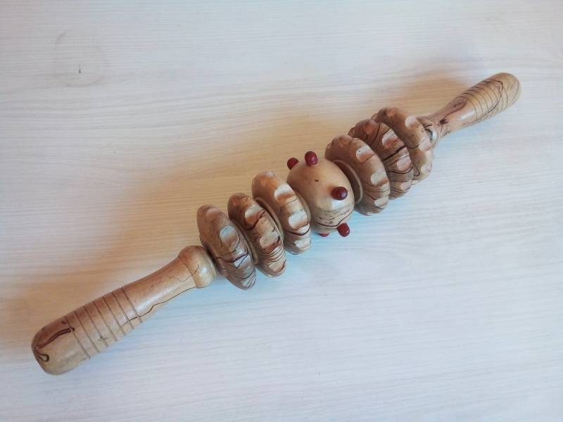 Holzrollen-Massagegerät, Muskelregeneration, Durchblutung, Tiefengewebe-Massagegerät, Selbstmassage, Geschenk, Natürliche Muskelpflege von BGvintageART