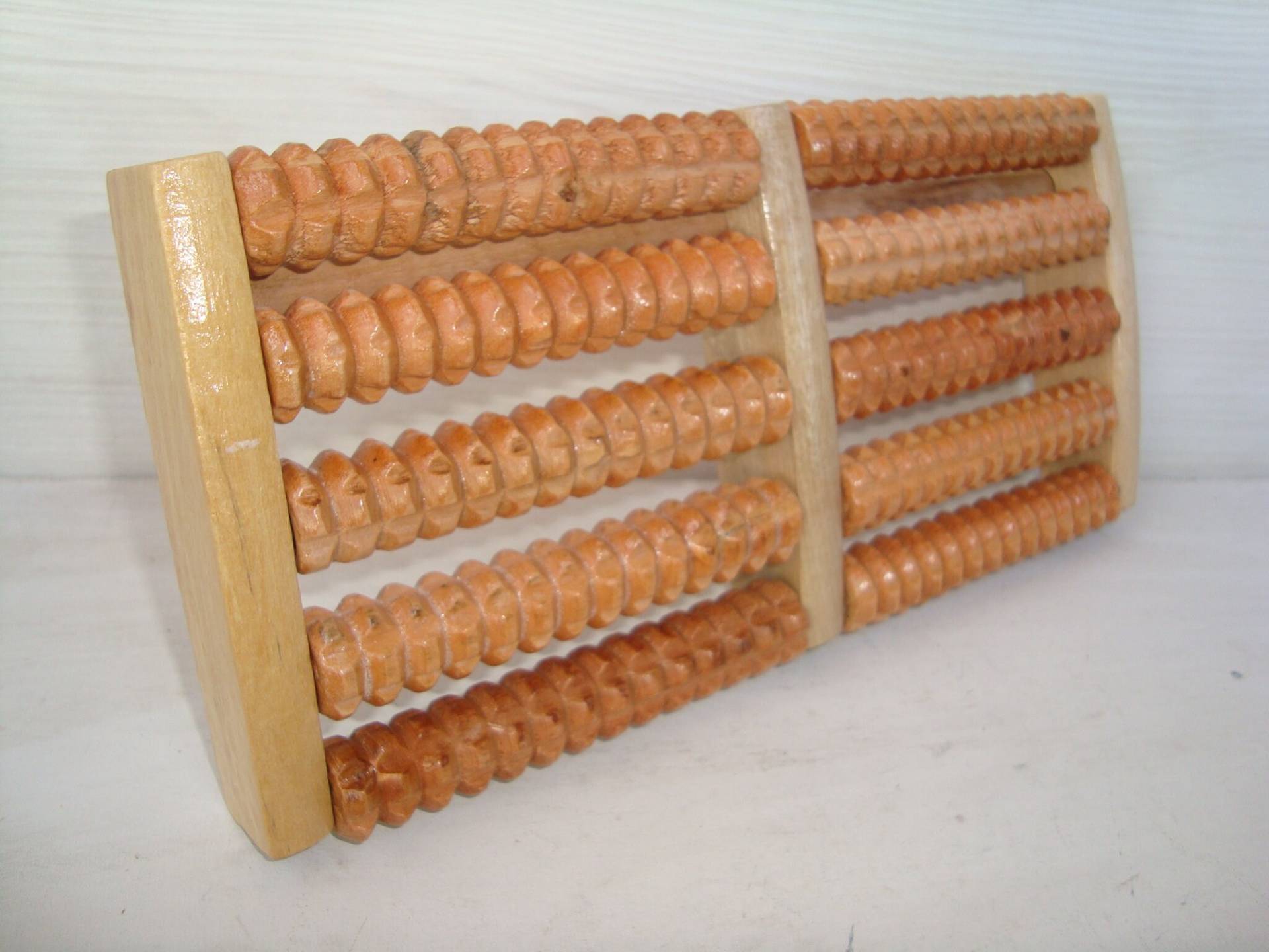 Nie Verwendet Handgemachtes Fußmassagegerät Roller Massage Öko Holz, Holzboden Nie Verwendet Handgemachtes Fußmassagegerät Roller Massage Öko Holz, Holzboden von BGvintageART
