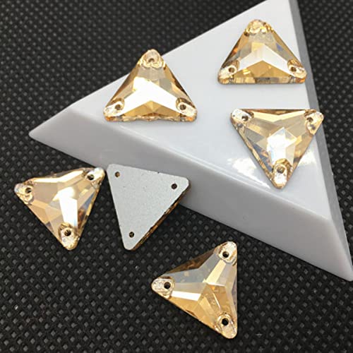 3270 Dreieck DIY Nähen Kristall Strass 12 mm, 16 mm, 22 mm Steine zum Aufnähen, Glasperlen, Strass mit flacher Rückseite, genäht für Kleidung, Gold, Champagner, 12 mm, 40 Stk 3270 Dreieck DIY Nähen Kristall Strass 12 mm, 16 mm, 22 mm Steine zum Aufnähen, Glasperlen, Strass mit flacher Rückseite, genäht für Kleidung, Gold, Champagner, 12 mm, 40 Stk von BHADANI