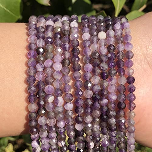 A+ Natürliche Rubine Steinperlen Kleiner Roter Kristall Runde Lose Perlen für DIY-Schmuckherstellung Armbandperlenzubehör-Amethyst, 3 mm, 110 Stück A+ Natürliche Rubine Steinperlen Kleiner Roter Kristall Runde Lose Perlen für DIY-Schmuckherstellung Armbandperlenzubehör-Amethyst, 3 mm, 110 Stück von BHADANI